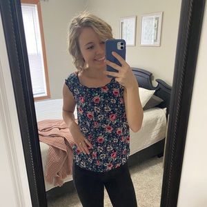 Lauren Conrad LC Flower Blouse